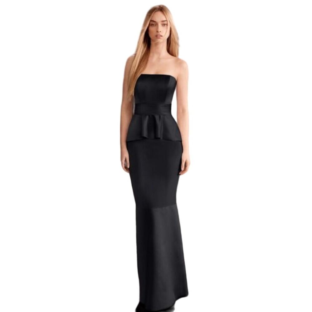 White by Vera Wang Black Strapless Dress